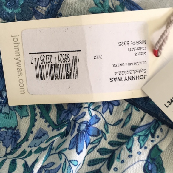 NWT JOHNNY WAS LEILANI FLORAL LINEN DRESS - Picture 9 of 13